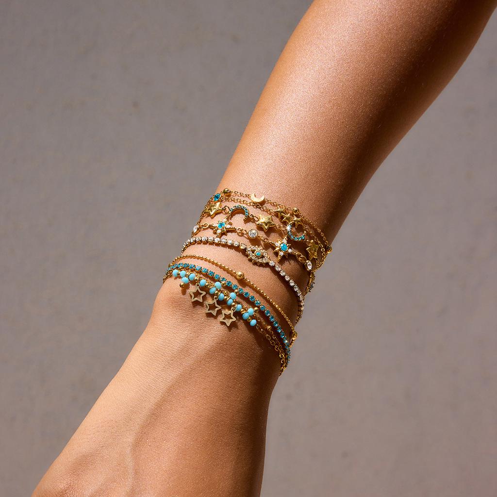 Women's Star Bracelet Small Design Starlight Light Luxury Versatile Fashion Jewelry for Daily Wear
