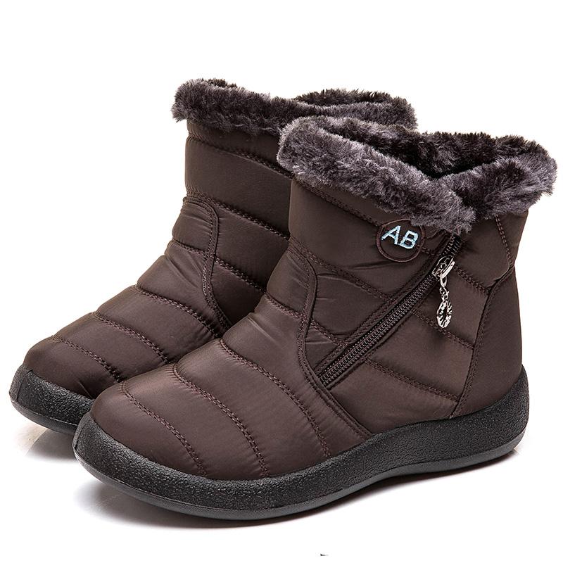 Women'S Boots Women'S Winter Boots Fur Winter Shoes For Women Ankle Boots Snow Super Warm Low Heels Botas Mujer Winter Footwear