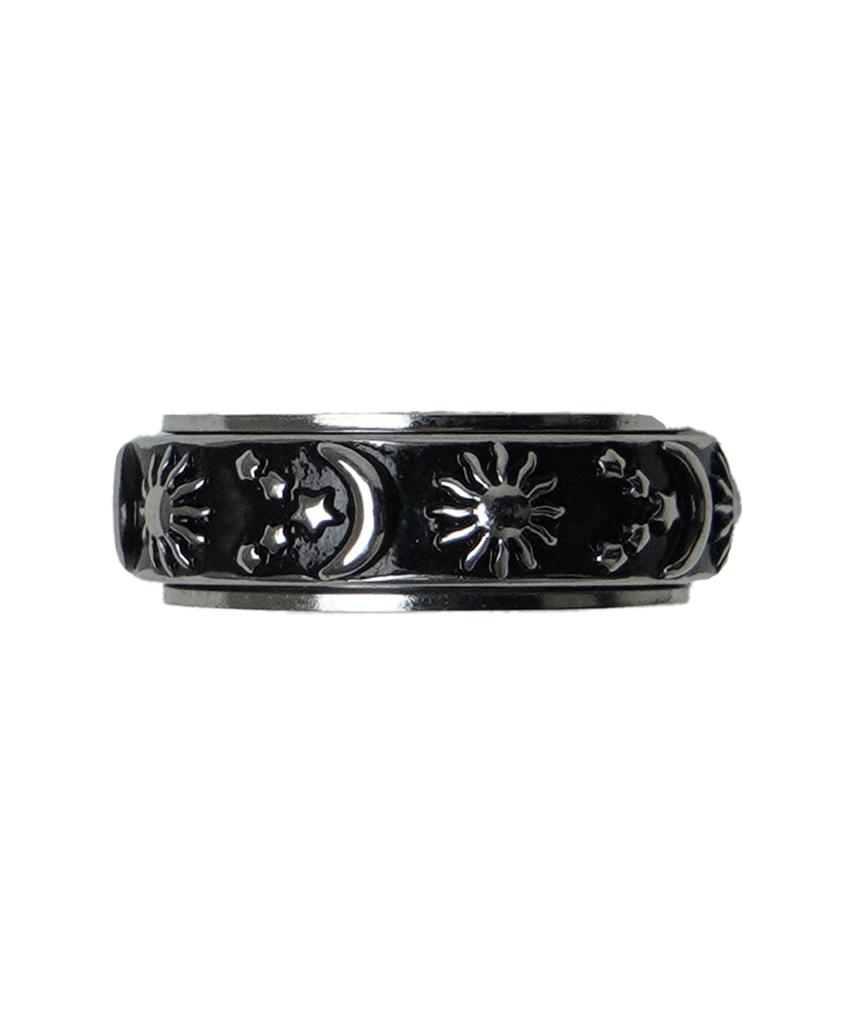 Scalettoblack Ram019 Sun Moon Star Ring #