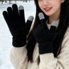 Winter Gloves Women Soft Touchscreen Anti-Slip Winter Gloves For Women Warm Lining For Running Sports Driving Riding Camping