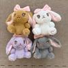 Net Celebrity Cute Rabbit Plush Keychain: Cartoon Toy Figure, Headscarf Doll Bag Charm
