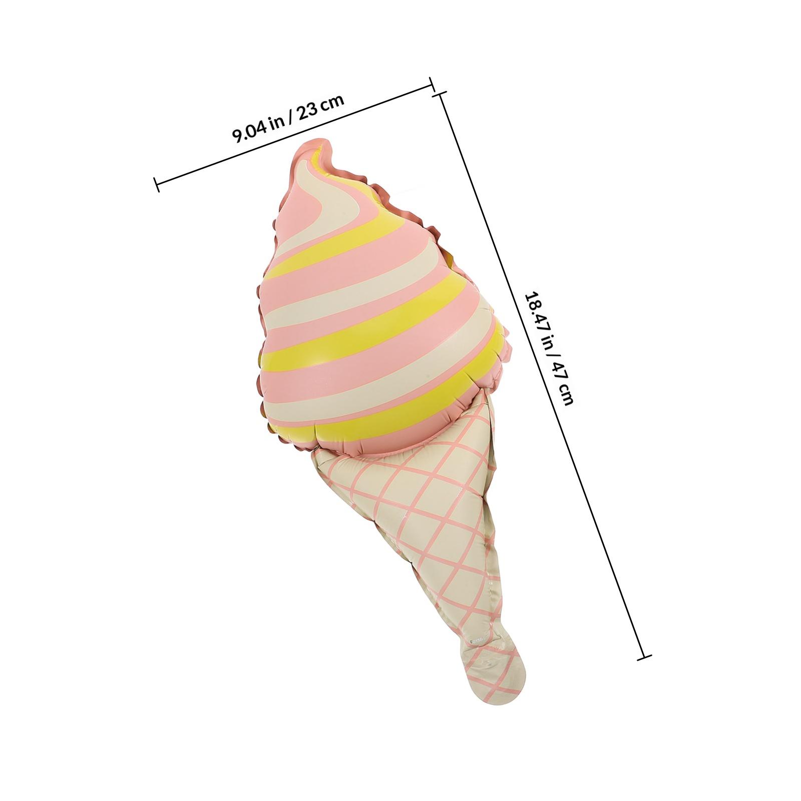 

10Pcs Ice Cream Balloons Cute Ice Cream Cone Foil Balloons Birthday Party Decorations Summer Celebration Supplies other рожевий
