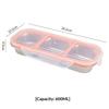 304 Stainless Steel Mini Compartment Lunch Box Easy Clean Portion Control Food Box for Home Outdoor Meal Prep