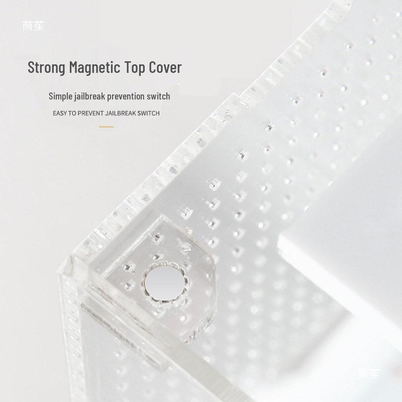 Reptizoo Acrylic Insect Habitat: Bamboo Cage for Cicadas, Mantises, and Crickets