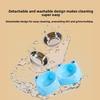 Cute frog-shaped stainless steel pet double bowl - large capacity to prevent spilling - cat drinking bowl for dogs' food dish
