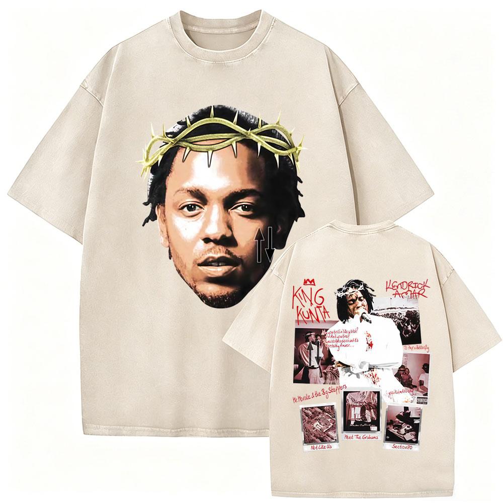 Rapper Kendrick Lamar Großes Gesicht Grafik T-Shirt Nicht Wie Wir Mr. Morale The Big Steppers T-Shirts Herren Hip Hop Übergroßes T-Shirt
