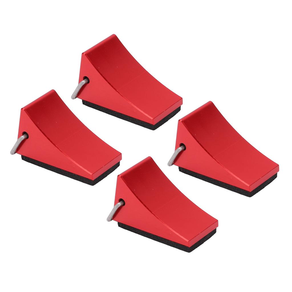 4PCS RC Model Car Wheel Chock Good Fixation Anti Slip Bottom RC Aluminum Alloy Wheel Chock for Redcat Gen8 for Axial