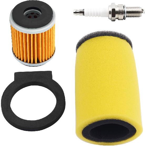 Road Passion Air Filter & Oil Filters & Spark Plugs Kits Compatible with Yamaha Big Bear 350 Kodiak 400 4x4