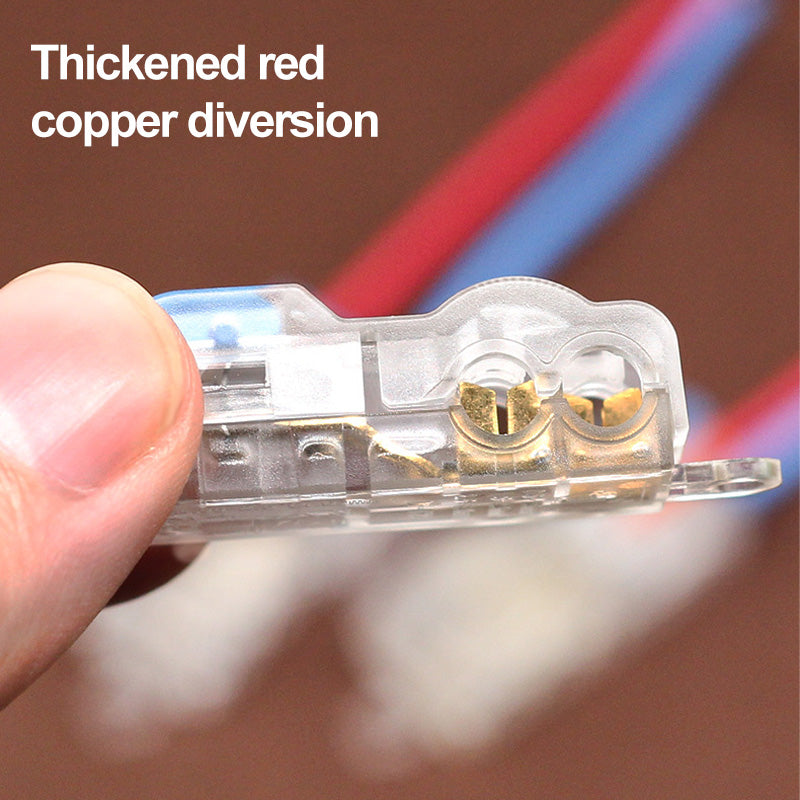 Mini Quick Terminal Block Fast T type Wire Connector Electric Splice Crimp Non Destructive Without Breaking Cable Insulated Line