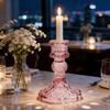 Retro Glass Candlestick Holder for Weddings & Parties