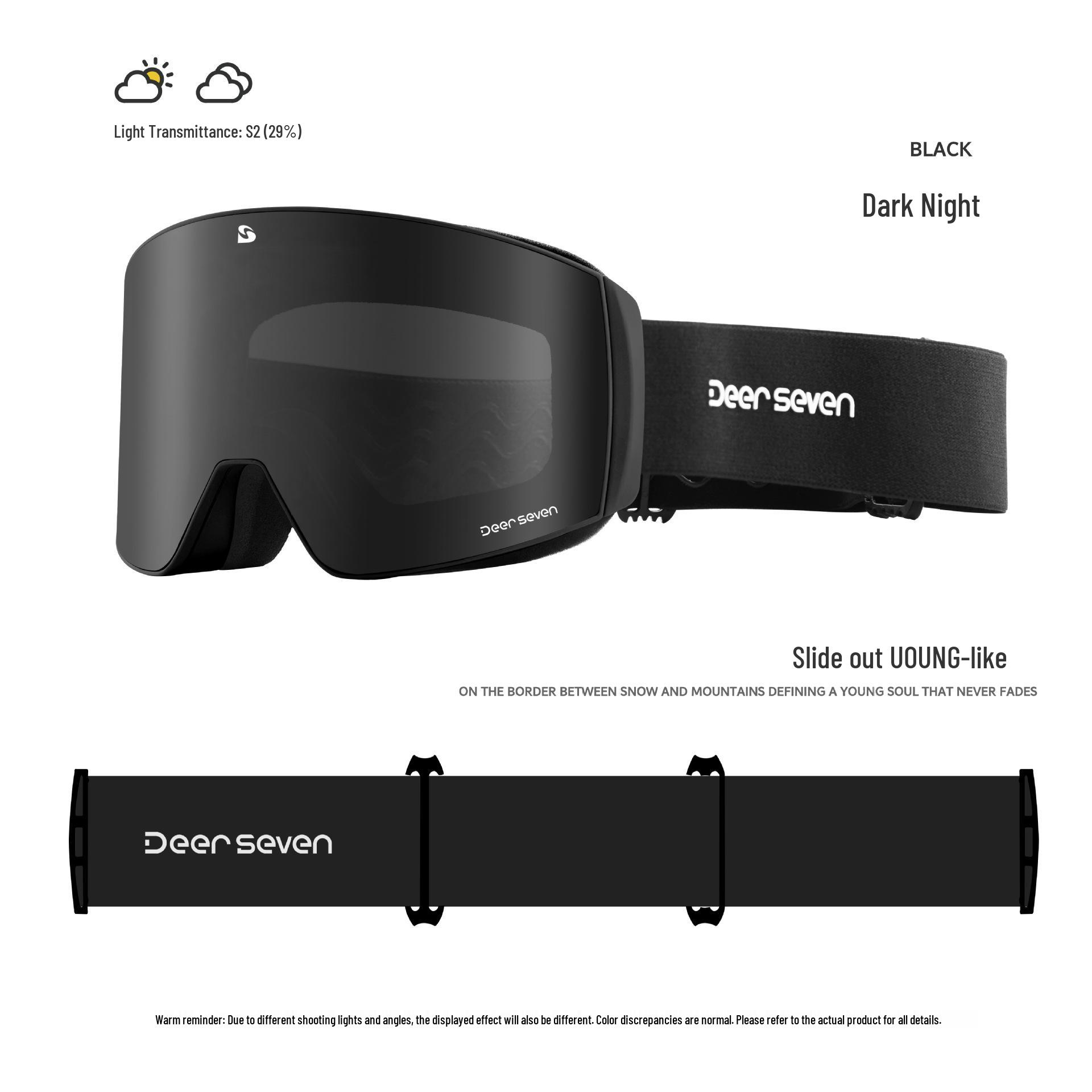 Magnetic Anti-Fog Ski Goggles for Men & Women with Myopia Compatibility
