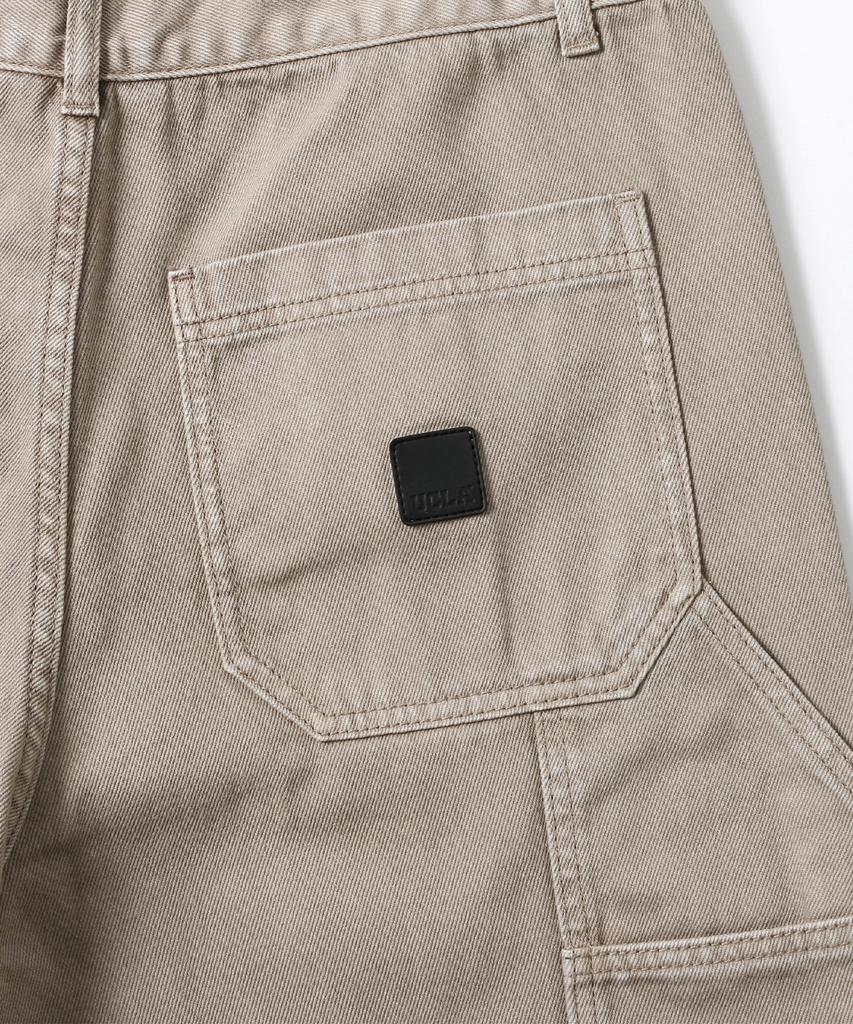 UCLA Unisex Preppy Wide Hammerloop Denim Pants [Beige](Ub8Dp02_25)