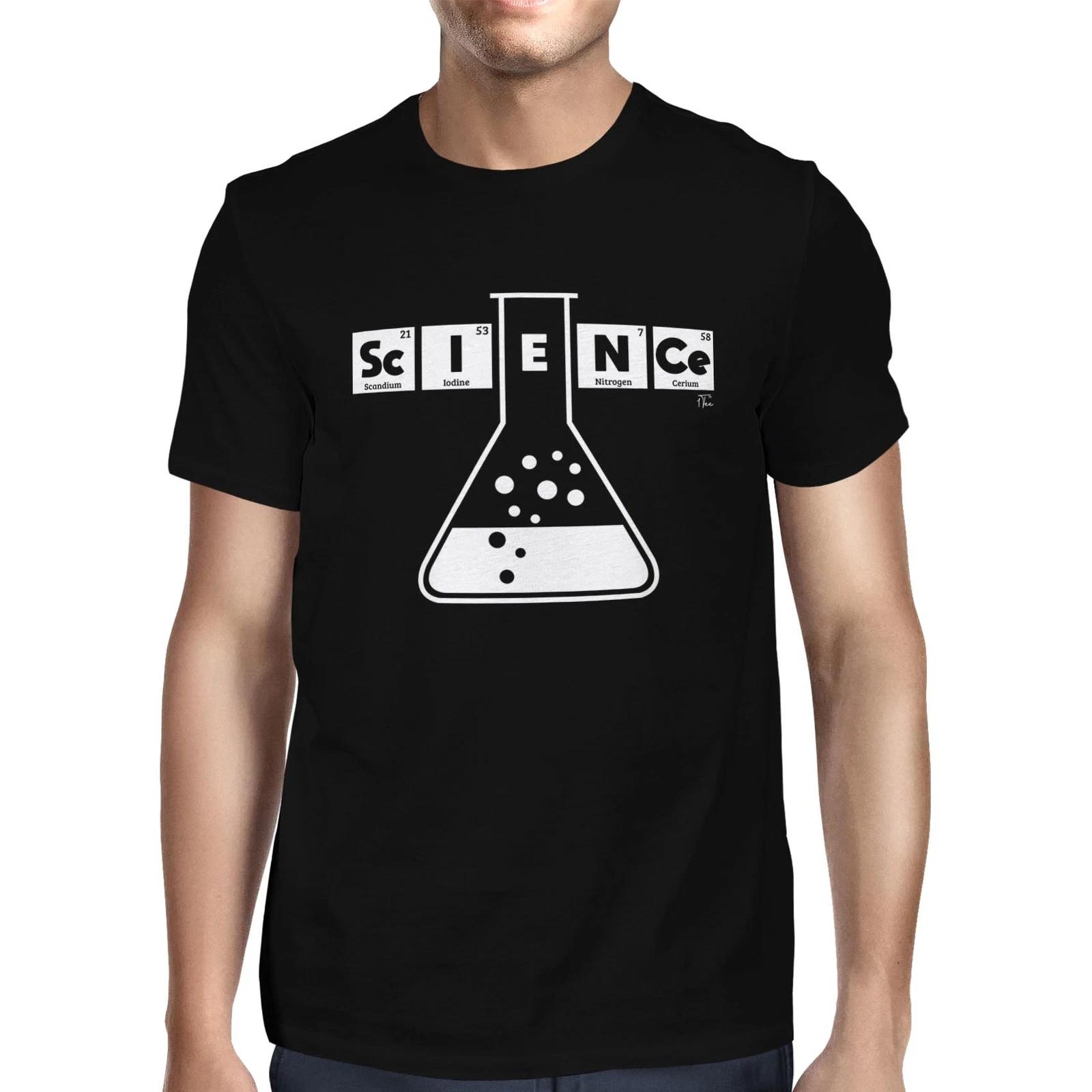 1Tee Mens Science Flask Periodic Table T-Shirt XS