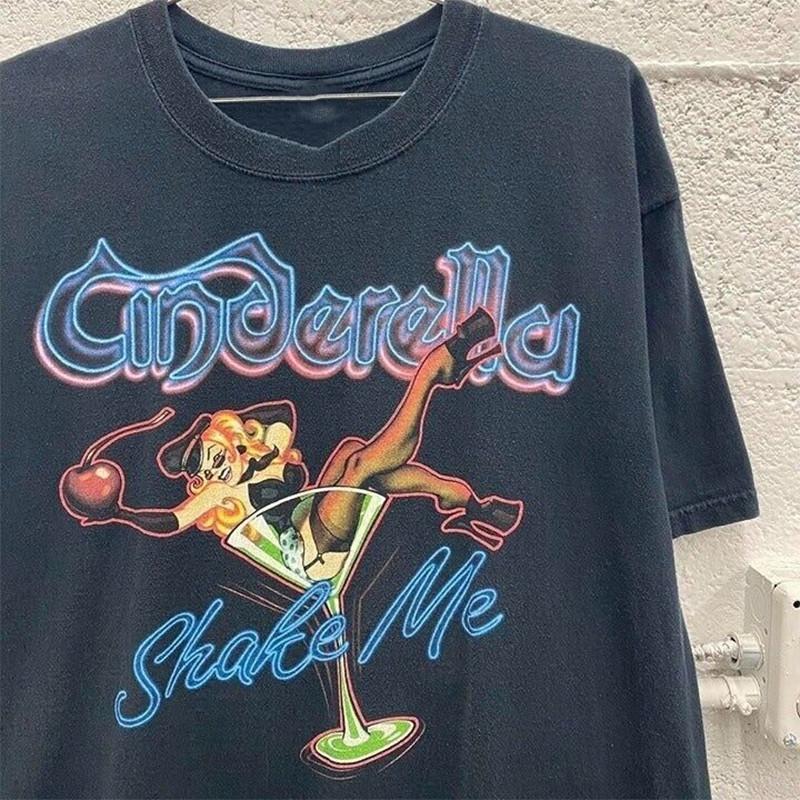 Shake Me Cinderella Band Black T-Shirt Cotton Full Size Unisex  PP903 Unisex T-Shirt XXXL