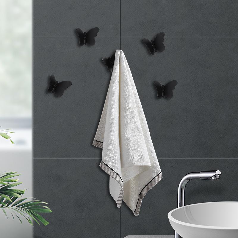 1Pc Creativity Butterflies Hook Aluminum Alloy Able Wall Hook Key Storage Hanger Kitchen Bathroom Organizer For