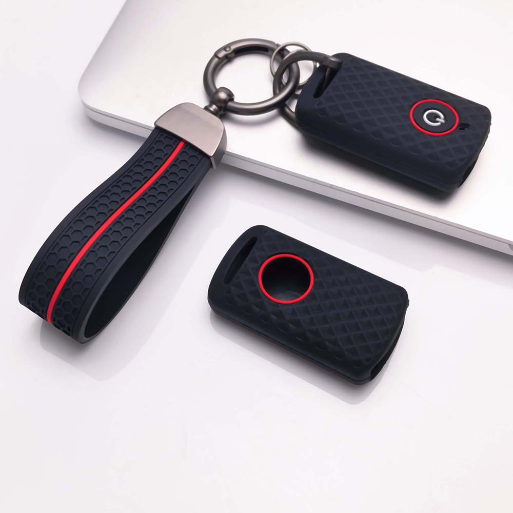 Silicone Car Key Cover Case with Wrist Keychain Fit for Yamaha Nmax NVX Aerox Xmax Qbix R15 V3 Mio Gravis Fazzio Filano Soul GT