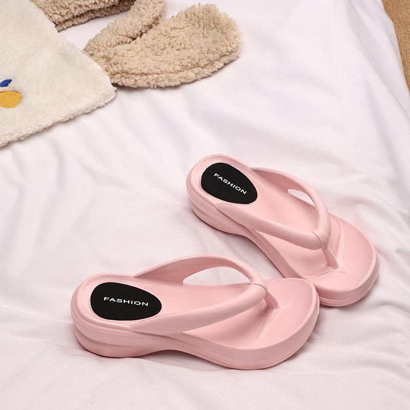 Thick Sole Wedges Flip Flops For Women Summer Clip Platform Sandals Woman Non-Slip Beach Slippers Girls Outdoor Slides Shoes