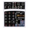 BOMGE 4-Channel 99DSP DJ Audio Sound Mixer Interface Mixing Console Karaoke MP3 USB Bluetooth, Stereo Recorder, 48V Phantom Power, 5V Power (White)