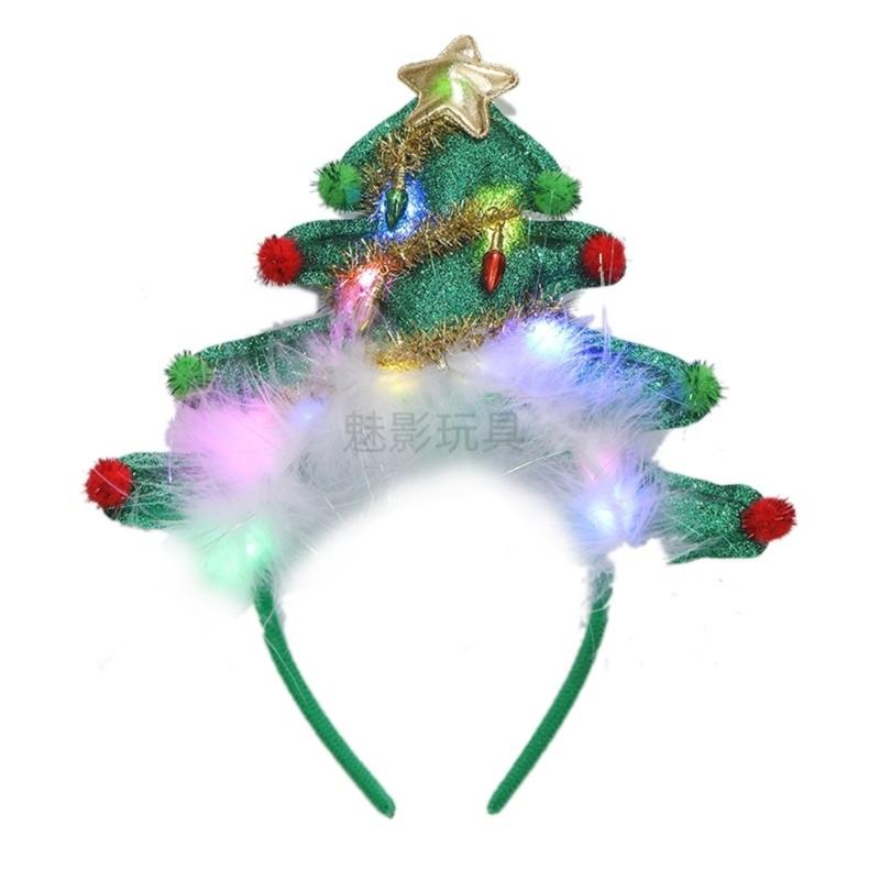 

Multicolor Christmas Tree Headband with LED Lights Durable Party Hair Accessory for Festive Occasions Costume Supplies 1