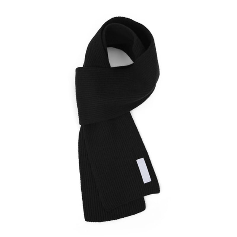 UNDERCONTROL STUDIO PLAIN MUFFLER / LAMBS WOOL / bk