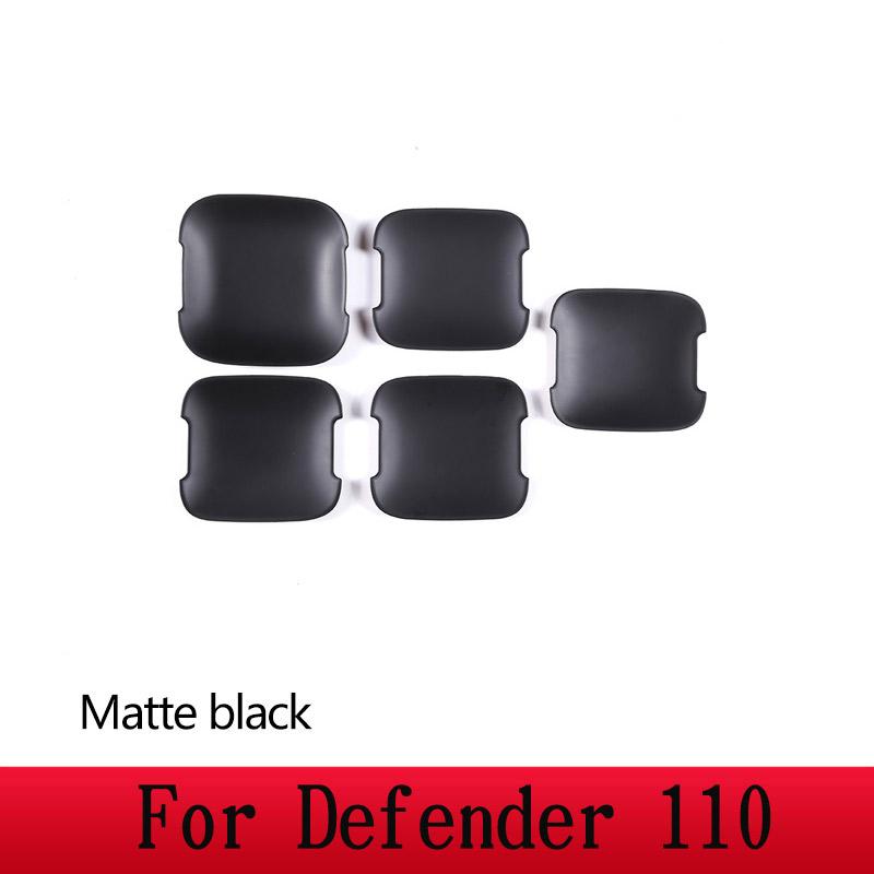For Land Rover Defender 90 110 130 2020-2024 ABS Black/Carbon Fiber Car Exterior Door Handle Cover Trim Car Accessories