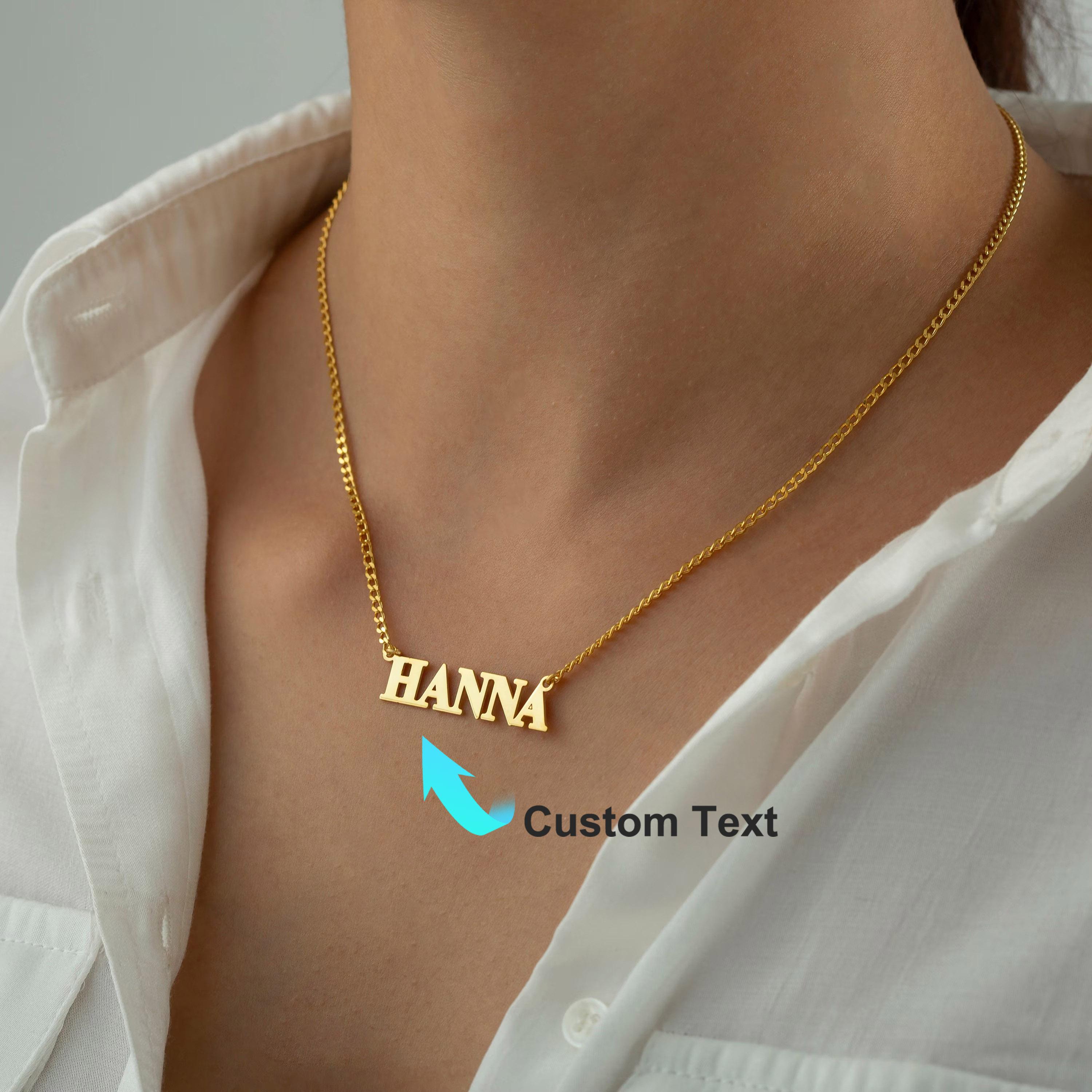 

Персонализированное золотое ожерелье с именем, Ожерелье с именем на заказ, Изящное ожерелье с именем, Позолоченная нержавеющая сталь, Подарок на День святого Валентина 55cm