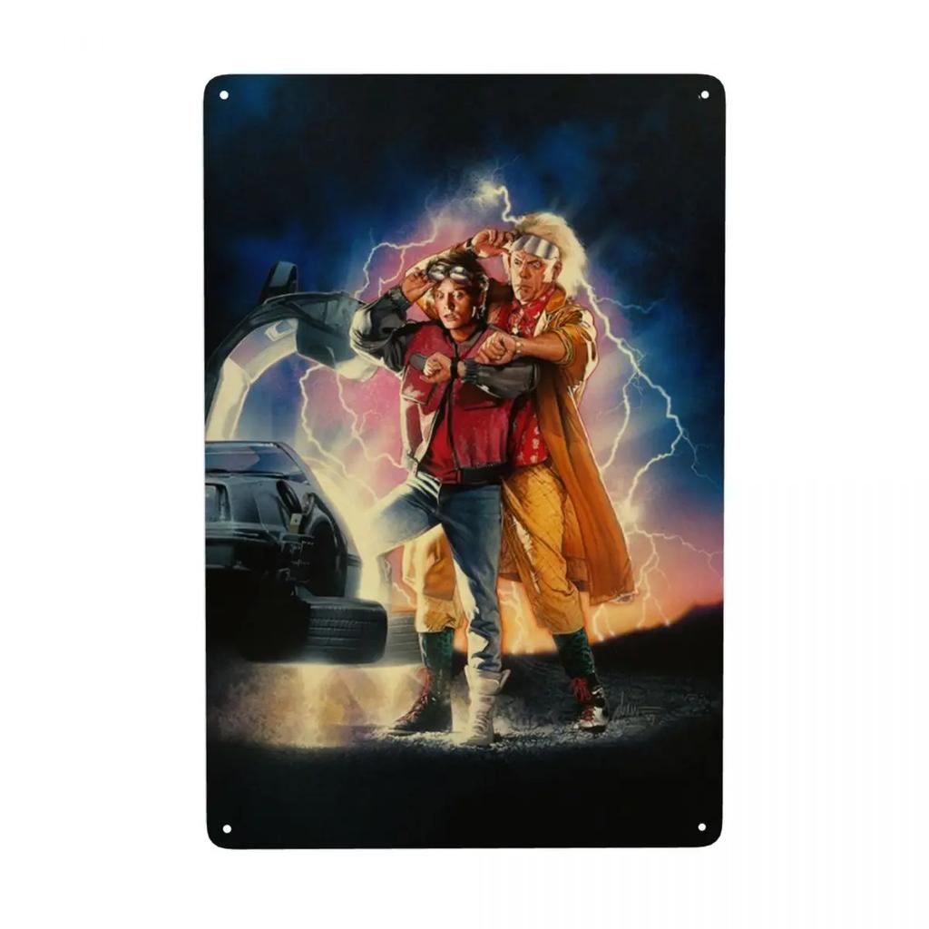 Flux Capacitor Metal Sign - Back To The Future Modern Tin Decorative Plaques, Office Store Pubs Club Art Decor