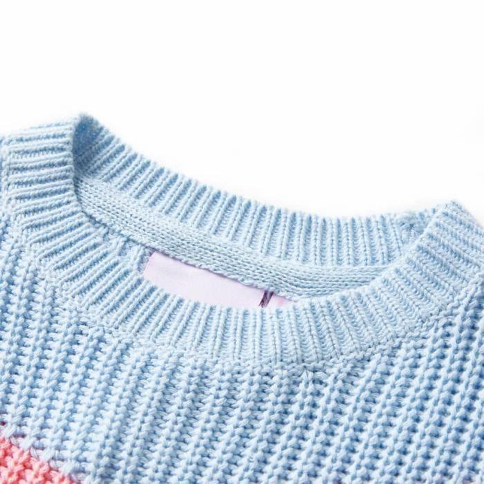 Pull-over tricoté pour enfants bleu 5 dimensions disponibles