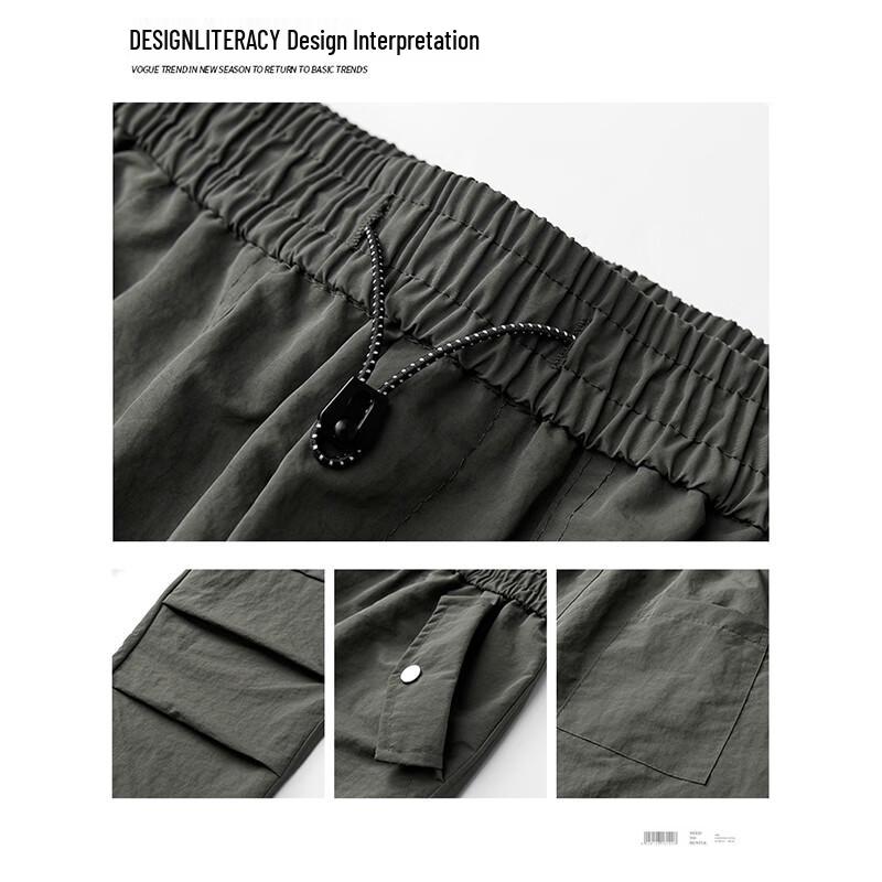 JEEP SPIRIT Men's Windproof Casual Straight-Fit Cargo Pants