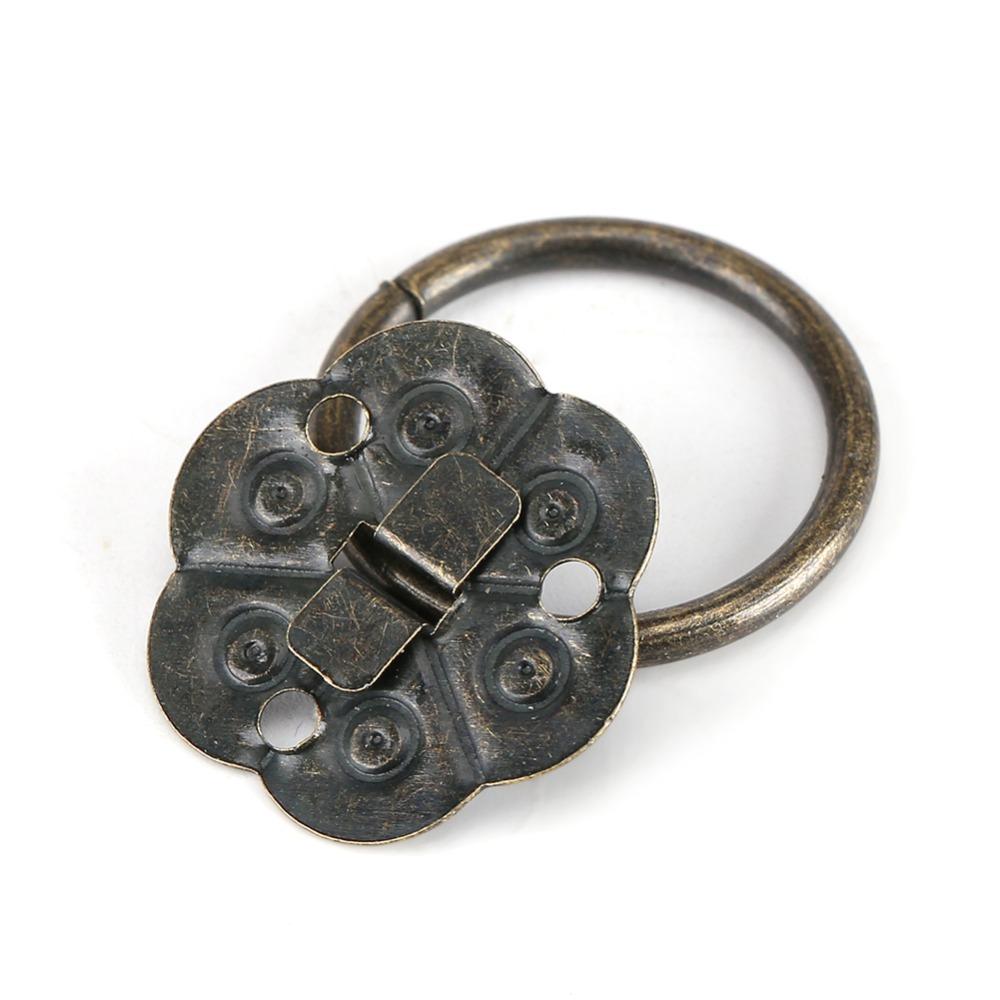 20pcs Small Furniture Handle Bronze Tone Ring Pull Hardware Vintage Drawer Cabinet Pull Drawer