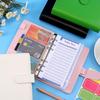 A6 Macaron Leather PU Loose-leaf Binder Notebook for Family Finance Budget Planning