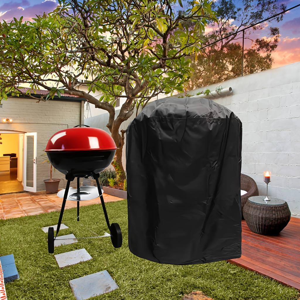 Black BBQ Cover, Durable Patio BBQ Cover, Kitchen Supplies, Kitchen Decor, BBQ Decor