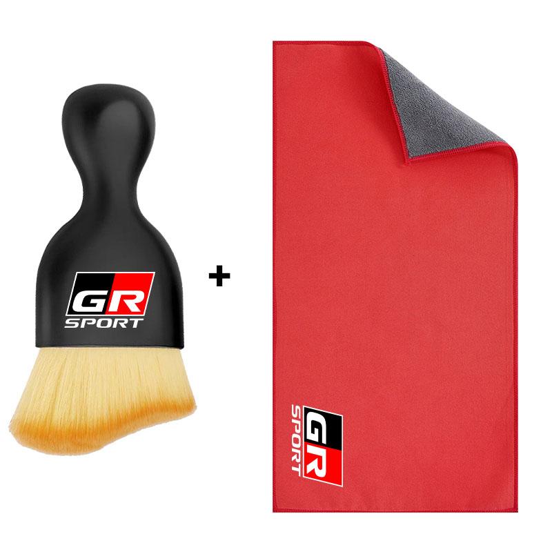 GR Car Interior Cleaning Soft Brush Car Wash Towel Microfiber Cleaning Rag Cloth for Toyota Trd Chr Auris Avensis Camry Corolla Yaris
