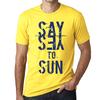Men’s Vintage Tee Shirt Graphic T Shirt Say Yes To Sun Yellow