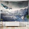 Blue Starry Sky Stars Universe Space Tapestries Wall Hanging Big Tapestry Psychedelic Mysterious Stars For Dorm