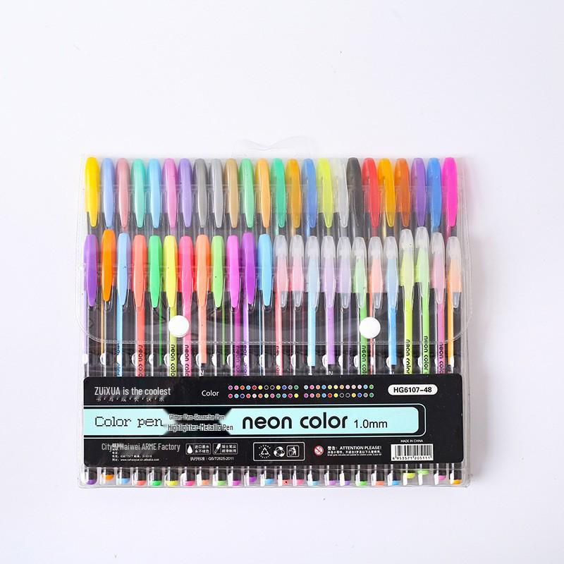 Pastell-Gelstift mit großer Kapazität und Glitzer für DIY-Zeichnen & Journaling