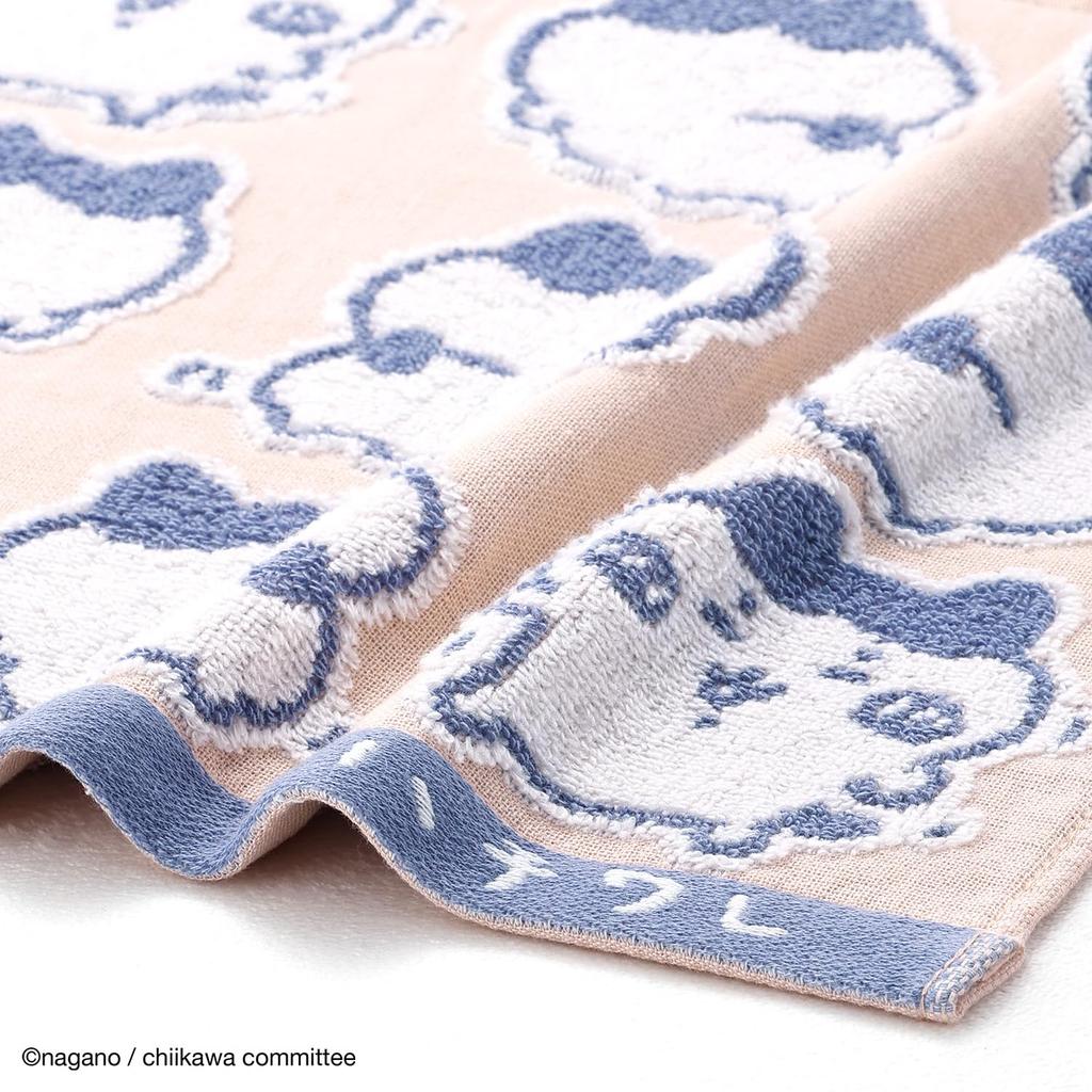 Gant de toilette Chiikawa 34 x 80cm "Yee", Rose, Hachiware, Bouclette, 41-1232150, Env.