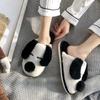 Home Slippers Women's Autumn Winter 2025 Plush Warm Unisex House Cotton Shoes Indoor Bedroom Floor Shoes Furry Slides for Women