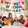 Happy First Day of School Banner, Pre-strung, Back To School Decorations, Back To School Garland, Classroom Teacher Office School Decorations