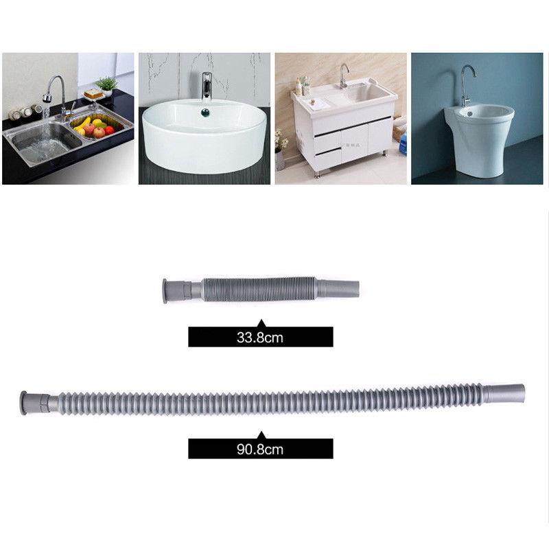 2Pcs Kitchen Sink Drain Pipe Sink Drain Hose Kitchen Accessories Strainer