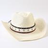Popular European and American classic straw woven western cowboy hat men's and women's outdoor fashion OL wind woven top hat