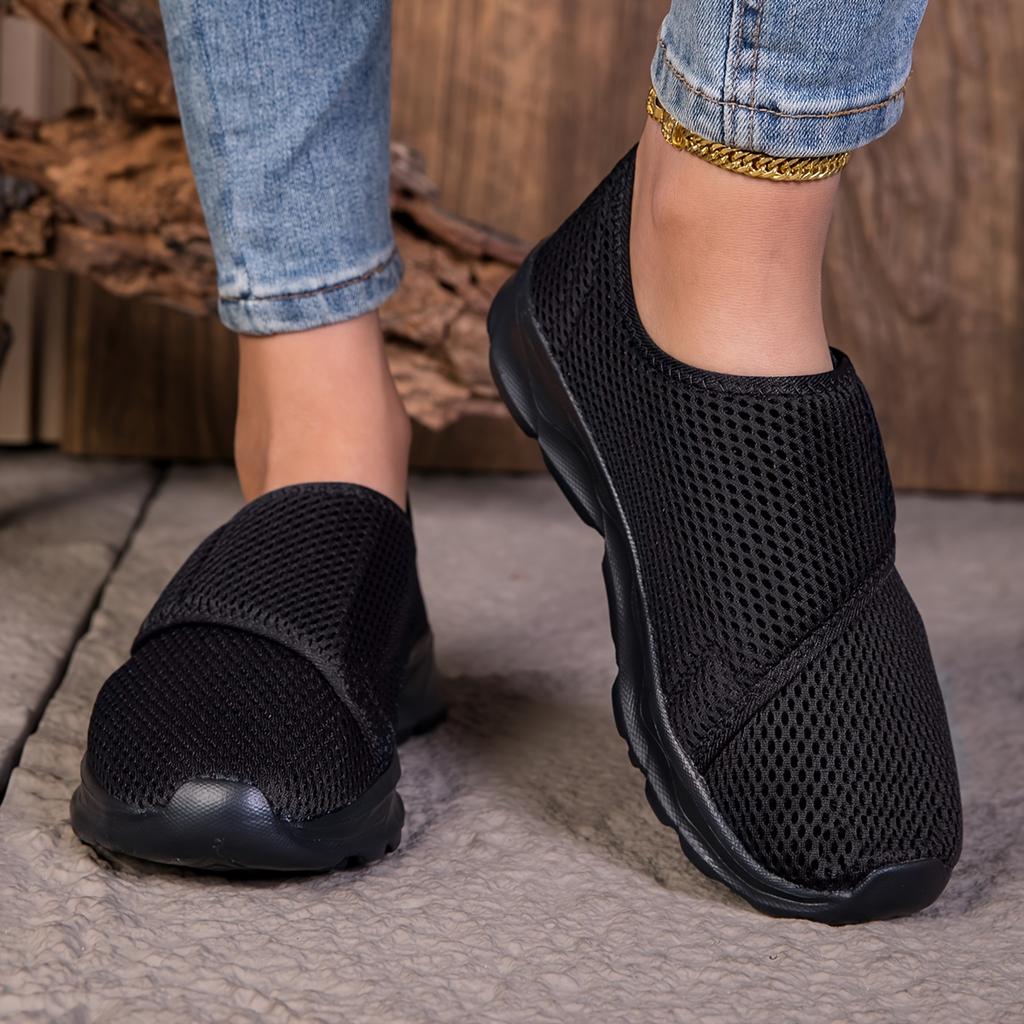 Women's Orthopedic Walking Shoes for Wide Feet & Swollen Feet - Adjustable Straps, Soft Fabric Upper, Breathable -Friendly Sneakers with MD Sole
