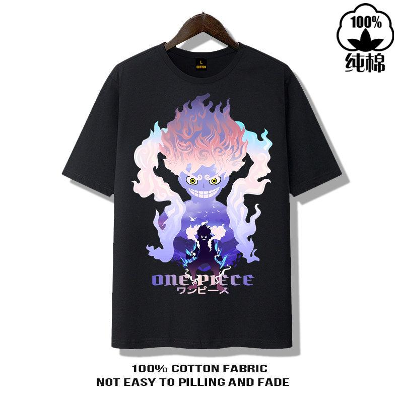 ONE PIECE Shortsleeved Mens and Womens Same Style Comfortable Shortsleeved Couples Clothing Casual Shortsleeved Popular