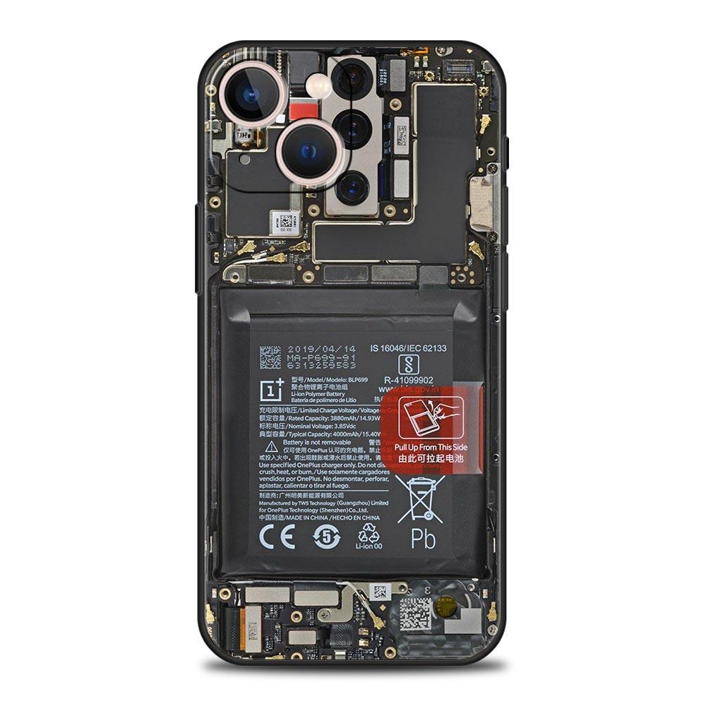 Main Circuit Board Pattern Phone Case Cover for iPhone 17 16 15 14 13 12 11 Pro Max 17 Air Plus Shockproof Soft TPU Shell Fundas