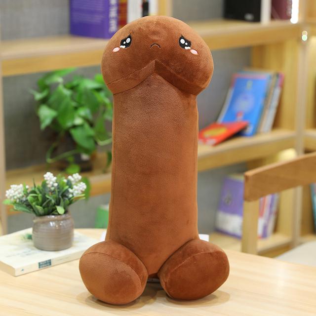New 1pc Giant Long Pillow Lifelike Penis Plush Toy Stuffed Dick Trick Doll Real-life Penis Plush Pillow Sexy Toy Gift For Lovers