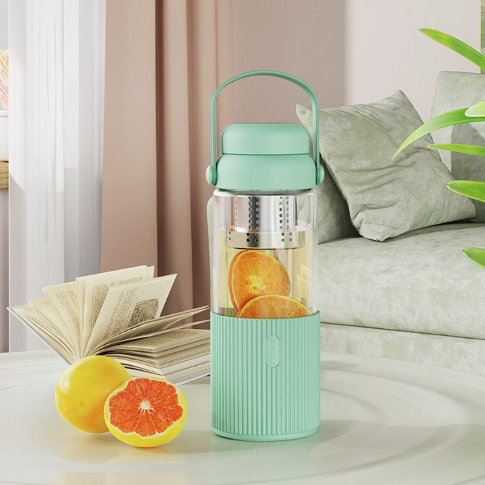 Glass Tea and Water Separator Cup with Filter Coffee Mug Portable Water Bottle  Girls