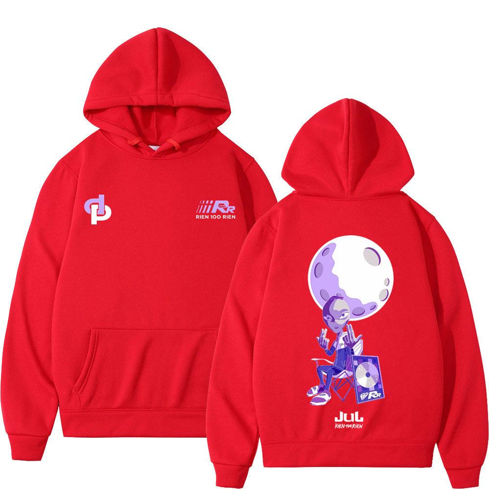 

France Rapper Jul Rien 100 Rien Album Merch Hoodies Men Women Clothing Fashion Hip Hop Long-sleeved Sweatshirt Casual Pullovers S