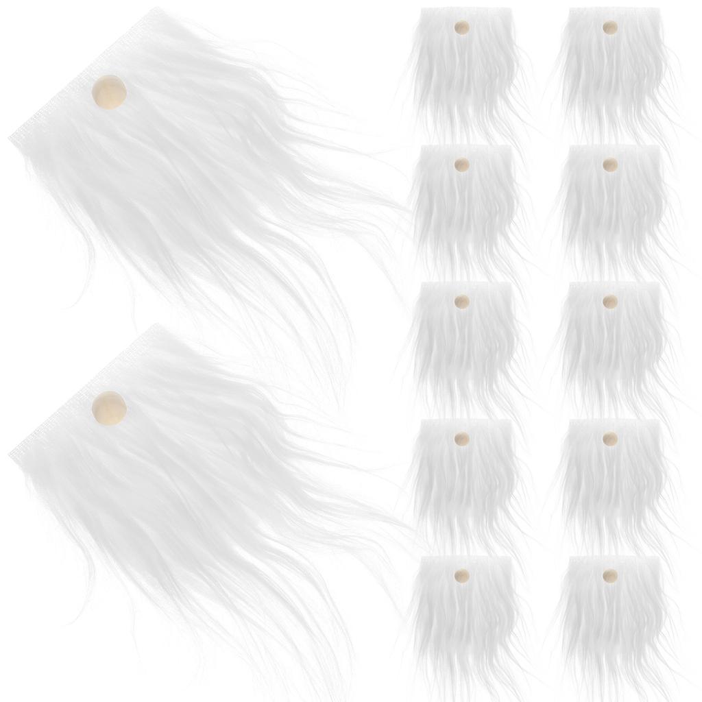 Dwarf Beard Gnome Making Supplies Fur for Crafts DIY Faux Fabric Fake Beards Suite