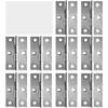 Lot of 10 Stainless Steel Door Hinges 55 X 34 Mm - Brushed Nickel Finish, Surface Mounting