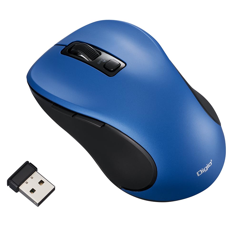 Digio2 Wireless, Quiet, 5-Button, BlueLED Wireless Mouse, Blue, Z0172